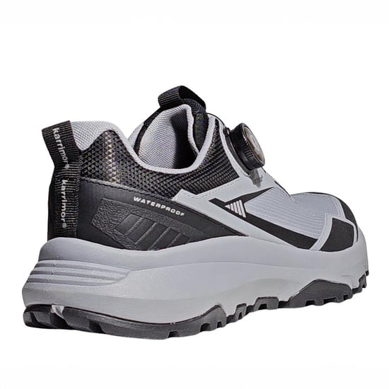 Karrimor Mens Aspect Leather Low Cut Waterproof Hiking Shoes (Black/Grey) - Image 2