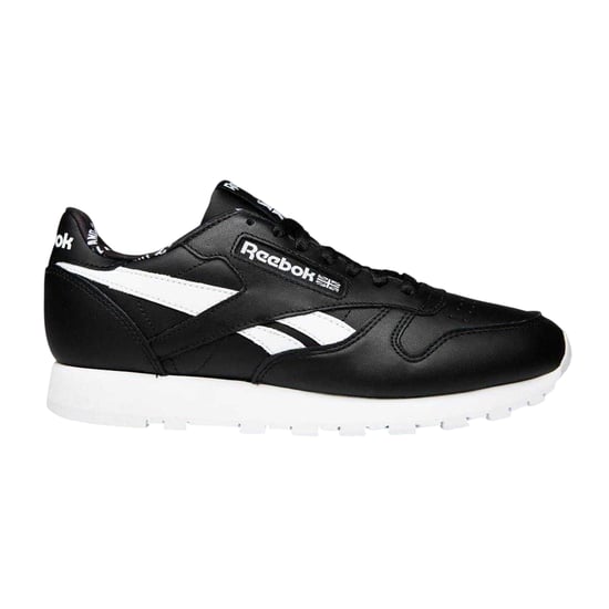 Reebok Mens Classic Leather Trainers (Black/White) - Image 1
