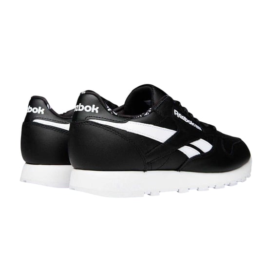 Reebok Mens Classic Leather Trainers (Black/White) - Image 2