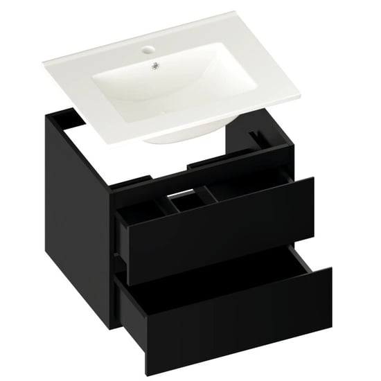 Mirlux Badkamermeubel norvi 60 cm - witte wastafel - Image 3