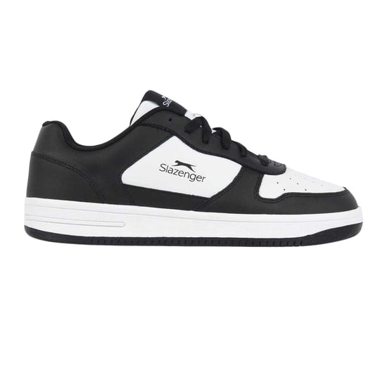 Slazenger Kinder Toren Leren Platte Sneakers (Zwart/Wit) - Image 1