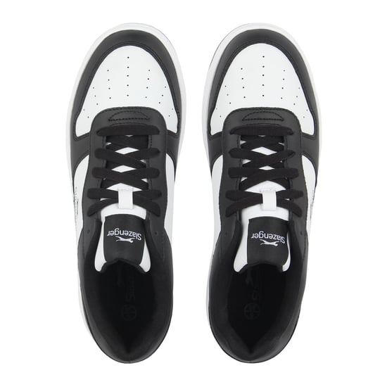 Slazenger Kinder Toren Leren Platte Sneakers (Zwart/Wit) - Image 3