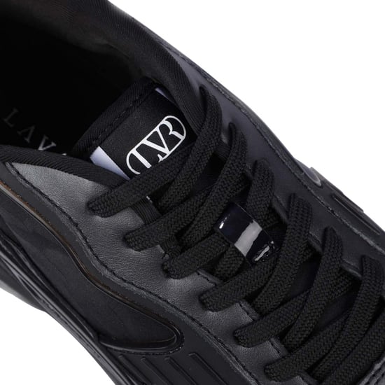 Lavair Heren Pacific 2.0 Leren Trainers (Zwart) - Image 5