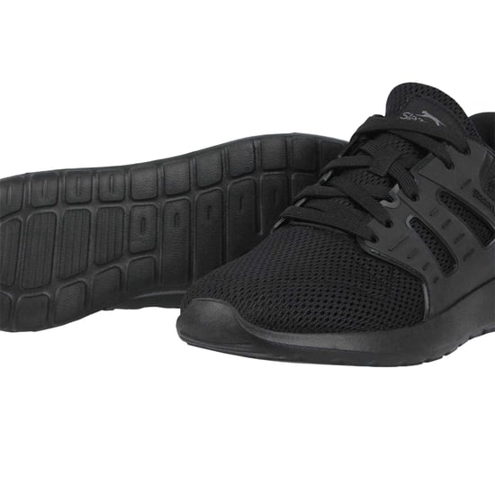 Slazenger Heren Clayton Mesh Casual Flat Trainers (Zwart) - Image 4