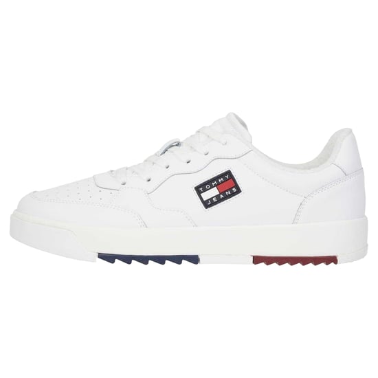 Tommy Jeans Heren Leren Basketbalschoenen (Wit) - Image 1
