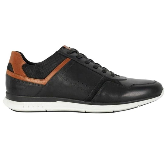 Dune London Mens Torben Leather Trainers (Black) - Image 3