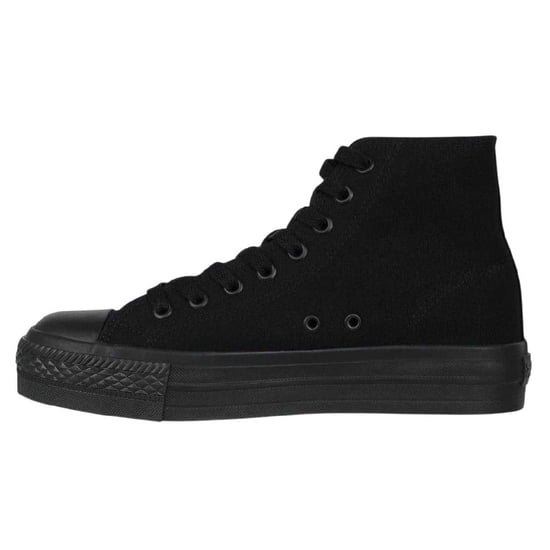 SoulCal Womens/Ladies Canvas High-top Platform High Top Trainers (Black) - Image 3