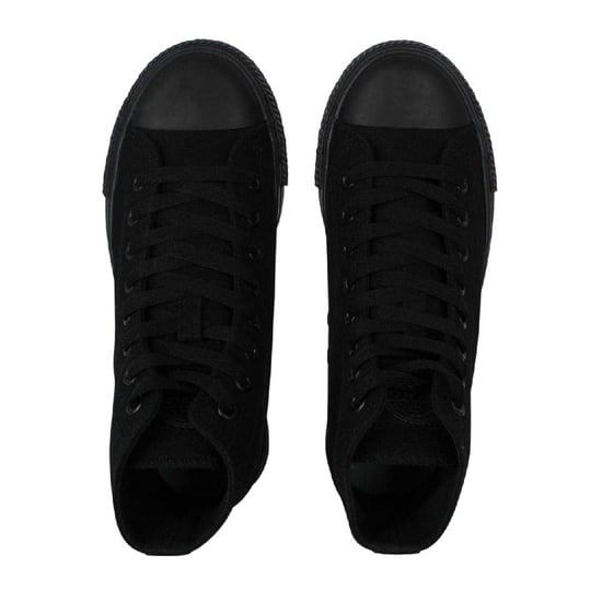 SoulCal Womens/Ladies Canvas High-top Platform High Top Trainers (Black) - Image 4