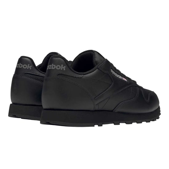 Reebok Mens Classic Leather Trainers (Black) - Image 2
