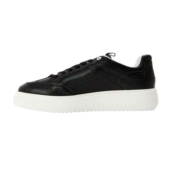 Steve Madden Mens Orlando Leather Trainers (Black) - Image 2