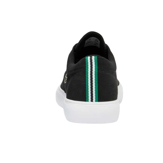 Lacoste Mens Canvas Grip Flat Trainers (Black) - Image 2