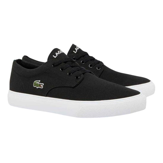 Lacoste Mens Canvas Grip Flat Trainers (Black) - Image 3