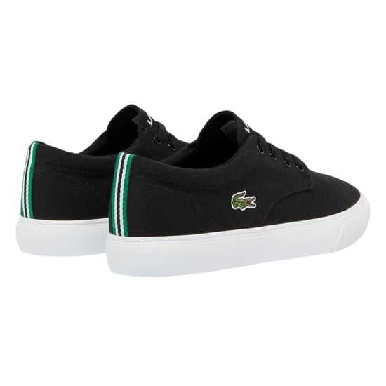 Lacoste Mens Canvas Grip Flat Trainers (Black) - Image 4