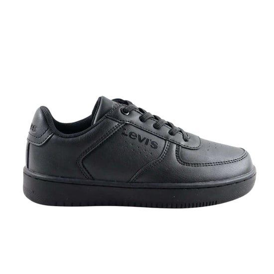 Levis Kinder/Kinder Union Leren Trainers (Zwart) - Image 1