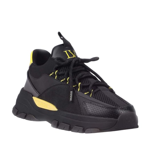 Lavair Heren Creator Evo Suede Trainers (ZWART/GEEL) - Image 4