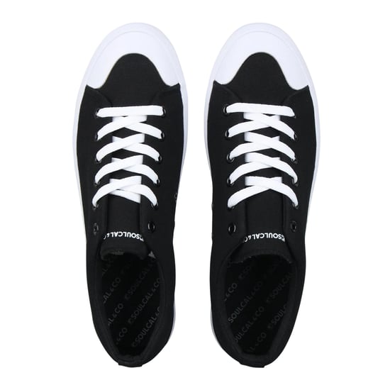 SoulCal Mens Canvas Trainers (Black/White) - Image 3