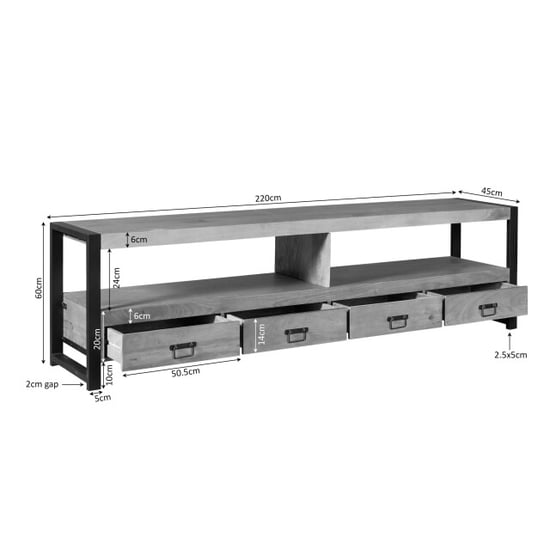 Starfurn tv meubel britt - 45x220x60 cm - Image 2