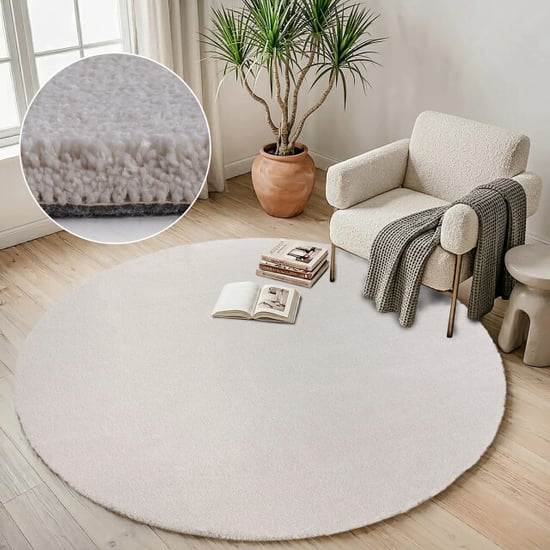 Muratap Comfy premium rond luxe effen vloerkleed wasbaar uni 200 cm rond - Image 1