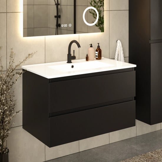 Mirlux Badkamermeubel luma 80 cm - witte wastafel - Image 4
