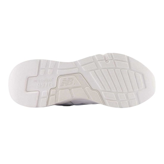 New Balance Mens 977r Leather Flat Trainers (White) - Image 4