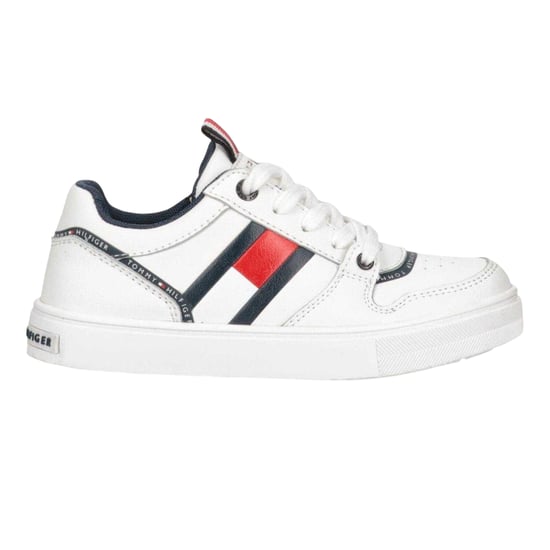 Tommy Hilfiger Vlakke sneakers met vlaggenprint voor kinderen (Wit) - Image 1