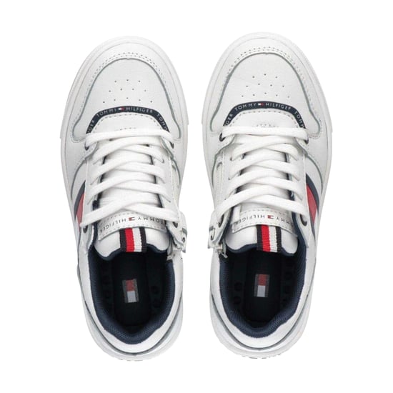 Tommy Hilfiger Vlakke sneakers met vlaggenprint voor kinderen (Wit) - Image 2