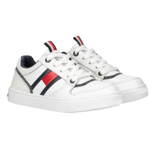 Tommy Hilfiger Vlakke sneakers met vlaggenprint voor kinderen (Wit) - Image 3