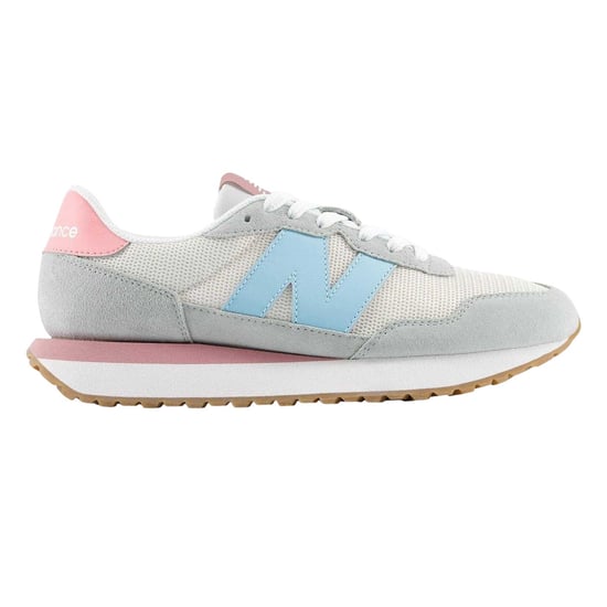 New Balance Dames 237 Classic suède sneakers (Wit/blauw/roze) - Image 1