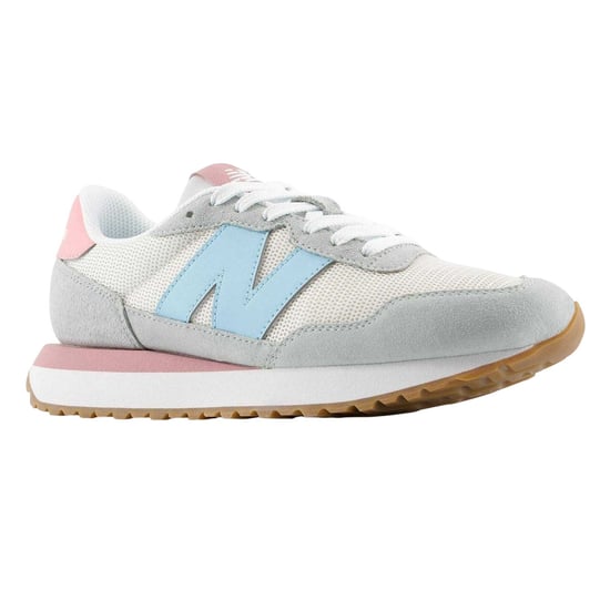 New Balance Dames 237 Classic suède sneakers (Wit/blauw/roze) - Image 4