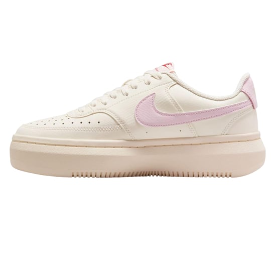 Nike Womens/Ladies Court Vision Swoosh Leather Platform Trainers (White/Pink) - Image 3