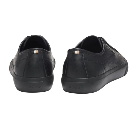 Boss Mens Profile Leather Low Sport Trainers (Black) - Image 2