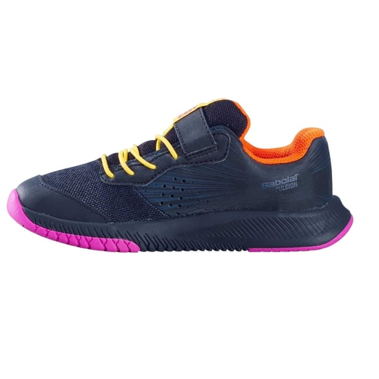 Babolat Kinder/Kinder Lightning Bolt Leren Klittenband Tennisschoenen (Zwart) - Image 2
