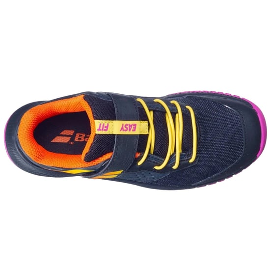 Babolat Kinder/Kinder Lightning Bolt Leren Klittenband Tennisschoenen (Zwart) - Image 3