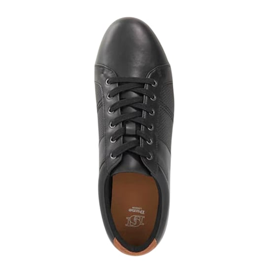 Dune London Mens Trez Canvas Low Cut Flat Shoes (Black) - Image 4