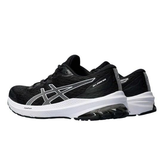 Asics Womens/Ladies Gel Phoenix 12 Running Shoes (Black/White) - Image 2