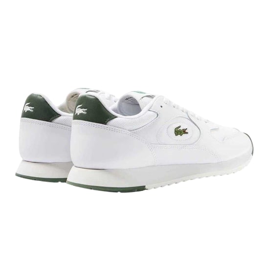 Lacoste Heren Linetrack Leren Hardloopschoenen (Wit/Groen) - Image 2