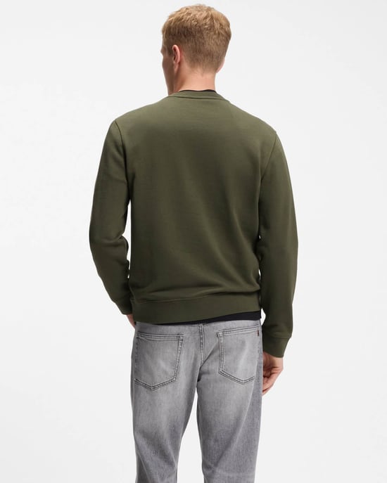 Westart Long Sleeve Logo Detail Sweatshirt in Dark Green - Image 2
