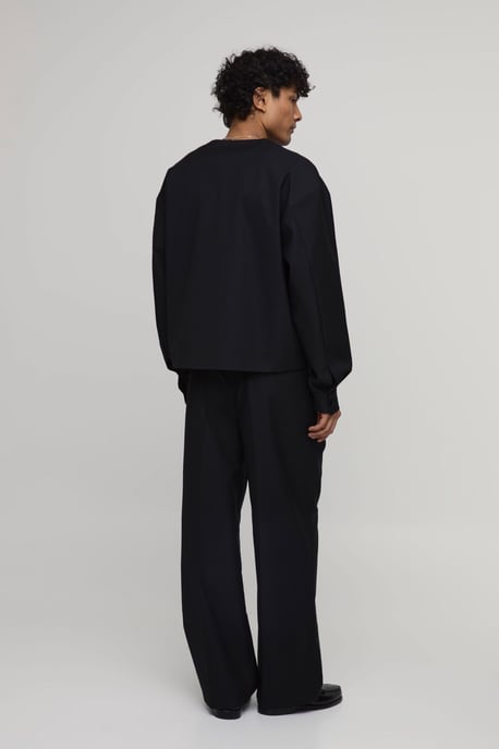 Pleat Front Wide Leg Suit Trousers - Image 3