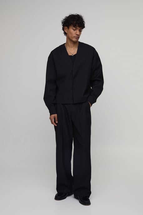 Pleat Front Wide Leg Suit Trousers - Image 4