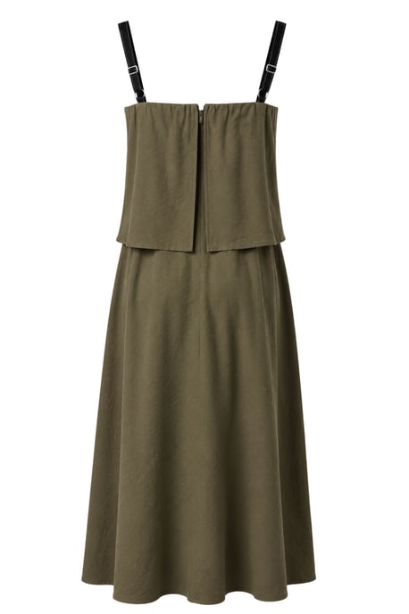 Sleeveless A-line Maxi Dress With Square Neckline - Image 3