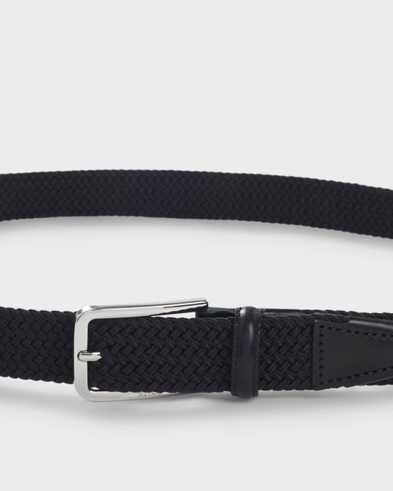 Clorio Logo Detail Belt in Dark Grey - Image 3