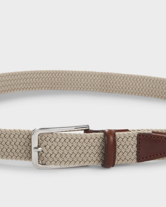 Clorio Logo Detail Belt in Ivory - Image 2