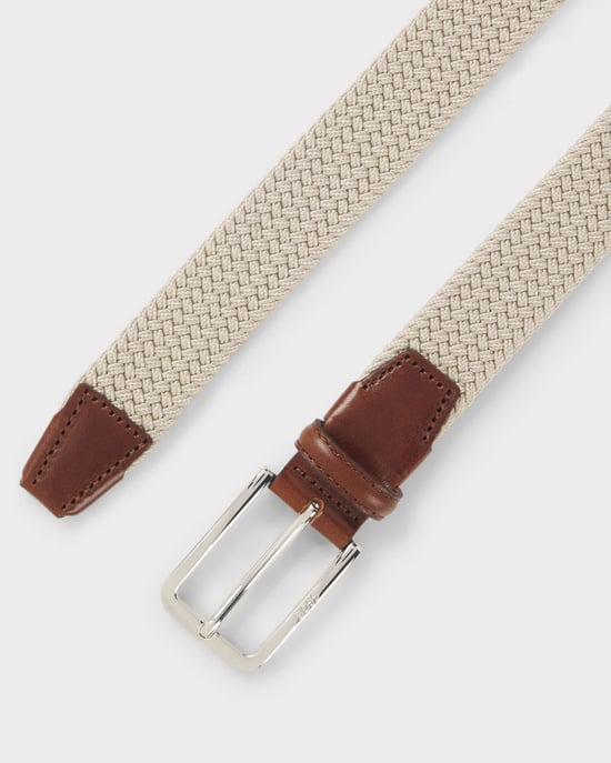 Clorio Logo Detail Belt in Ivory - Image 3