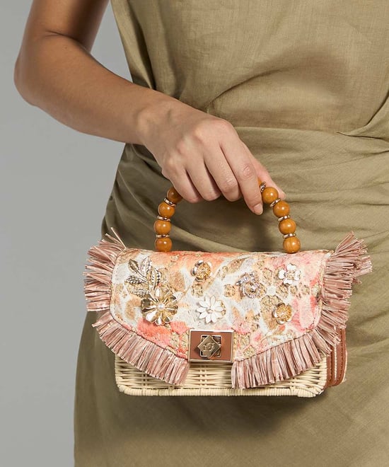 Dune Accessories Blooms - Beaded Handle Embellished Cross Body Bag - Image 2