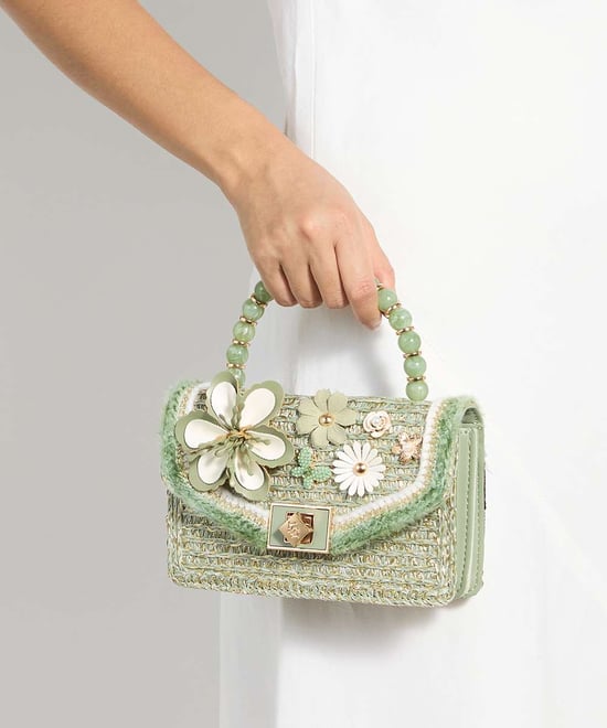 Dune Accessories Blooms - Beaded Handle Embellished Cross Body Bag - Image 2