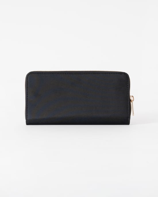Popette Large Zip Bag in Black - Image 3
