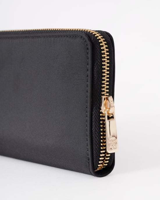 Popette Large Zip Bag in Black - Image 4