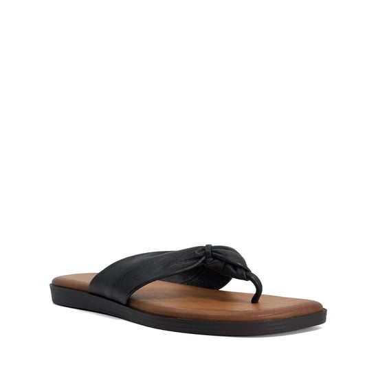 Dune Ladies Looks - Leather Toe Post Flip Flop Sandals - Image 1