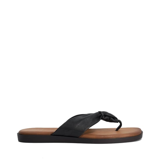 Dune Ladies Looks - Leather Toe Post Flip Flop Sandals - Image 2