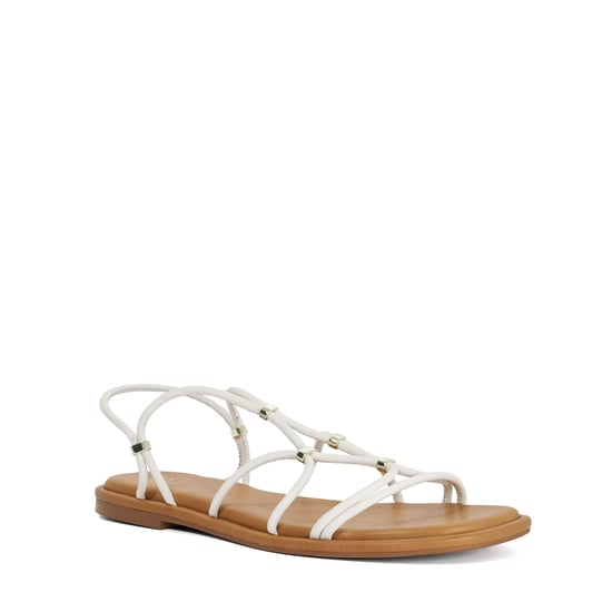 Dune Ladies Leola - Flat Leather Strappy Sandals - Image 1